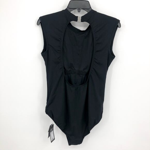 SEAFOLLY COLLECTIVE Women's One Piece Swimsuit US 14 Black Cap Sleeve NWT - Picture 7 of 16